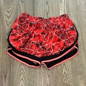 Bally Total Fitness Athletic Shorts Elastic Waist Geometric Multicolor Size L